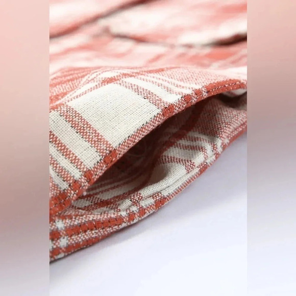 Plus Size Long Plaid Button Shacket Cozy Cabincore 2X - Picture 5 of 7